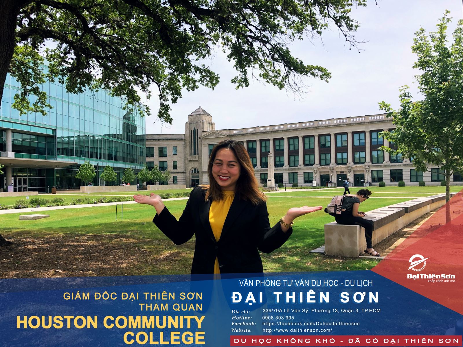 Đại diện Đại Thiên Sơn và trường Houston Community College