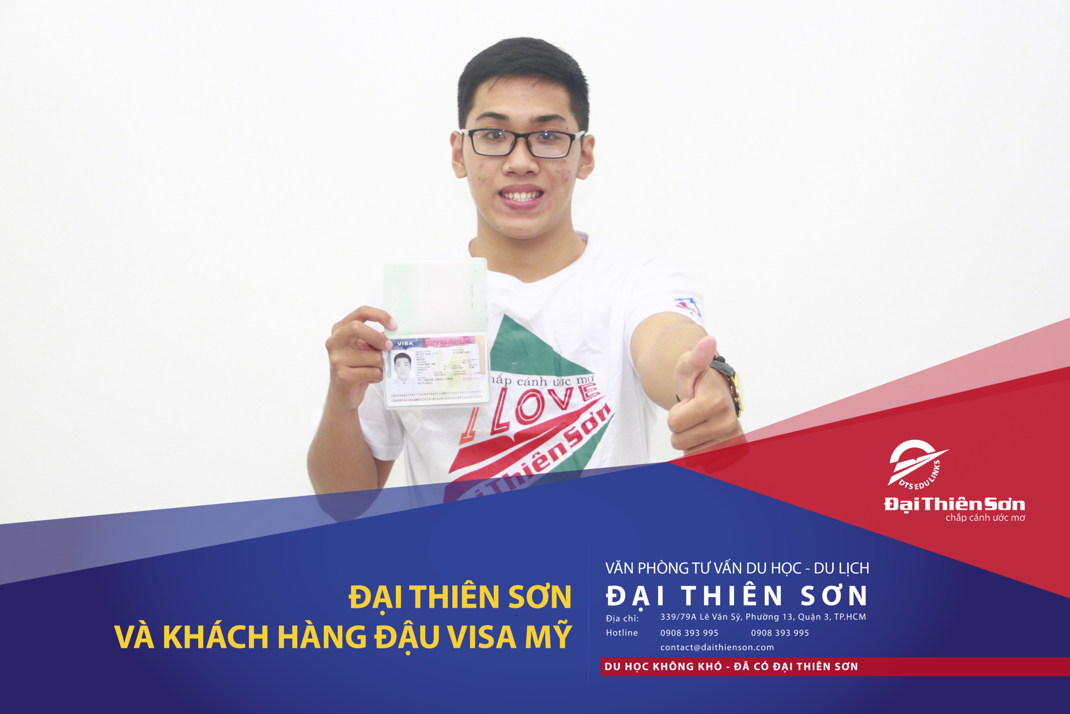 Khách hàng Đại Thiên Sơn đậu visa du học Mỹ