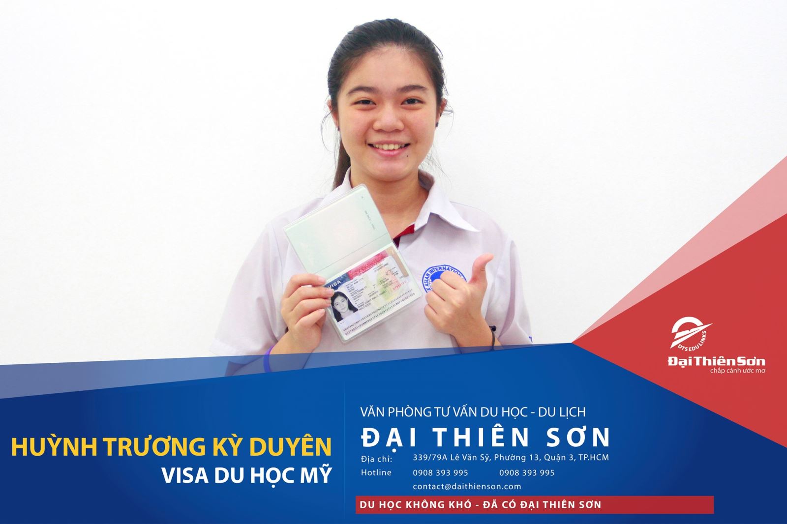 Học viên đã thành công đậu Visa du học Mỹ- DTS 