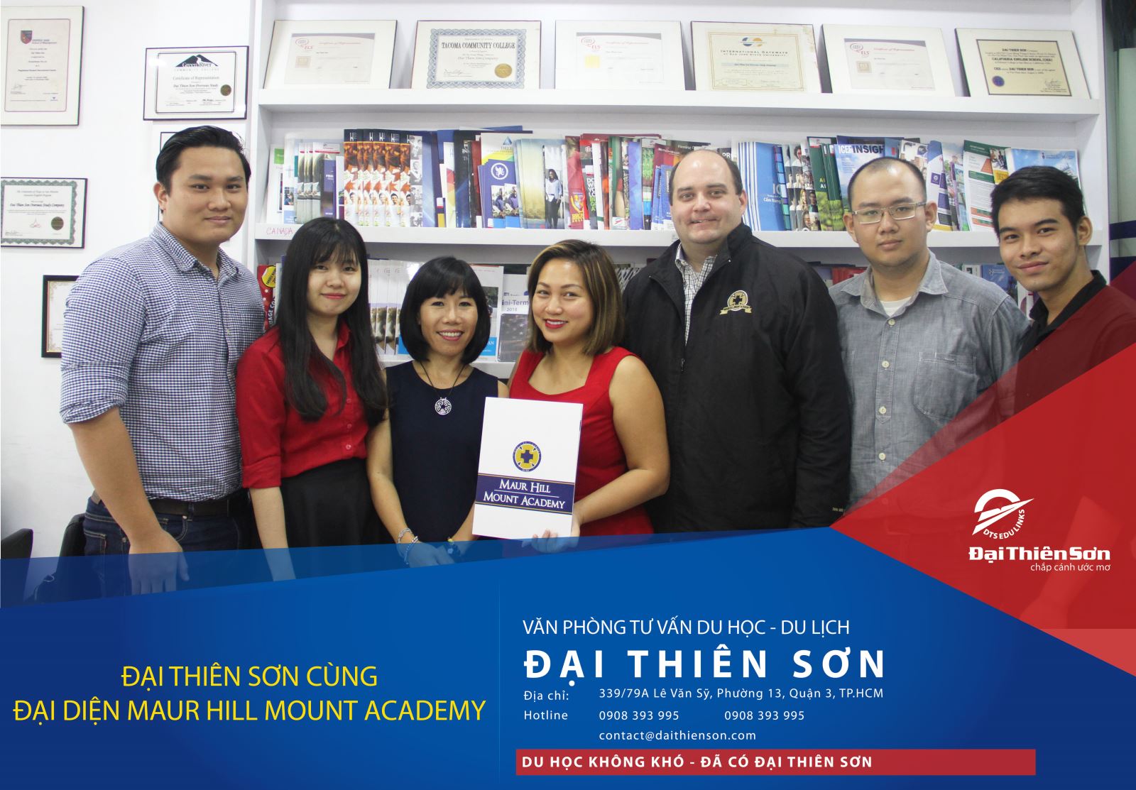 Tập thể công ty ĐẠI THIÊN SƠN cùng đại diện trường Maur Hill Academy