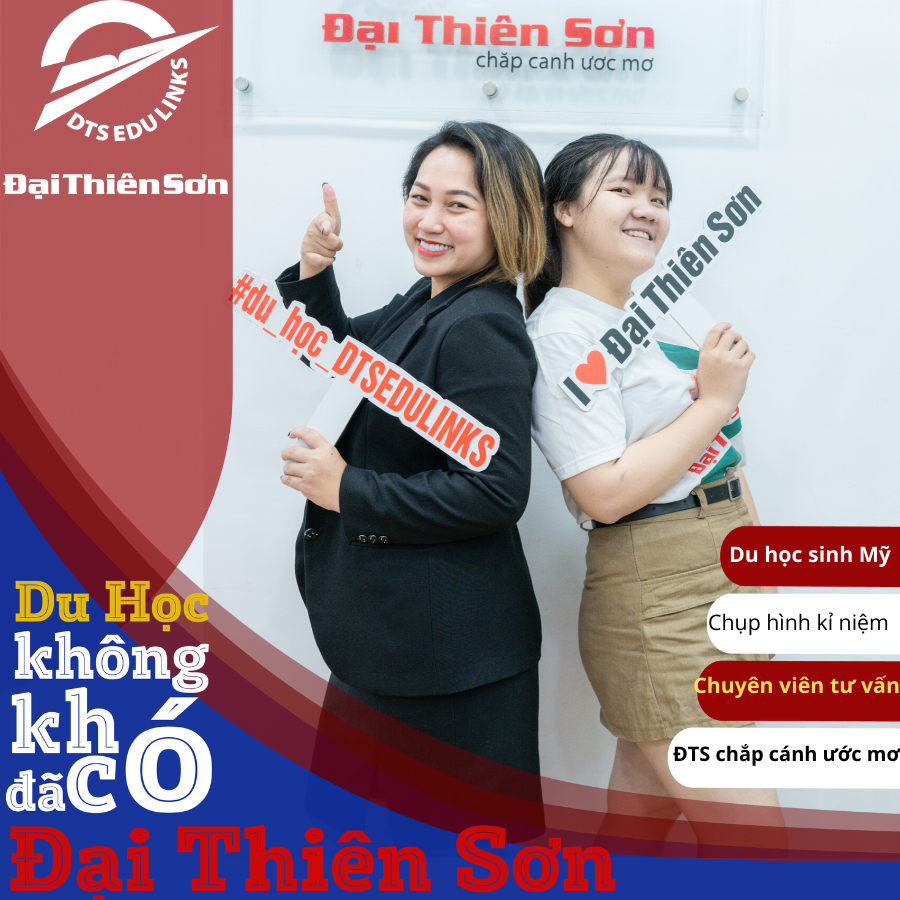 Bạn Nga - Du học sinh Mỹ chụp hình kỷ niệm với chuyên viên tư vấn du học Đại Thiên Sơn