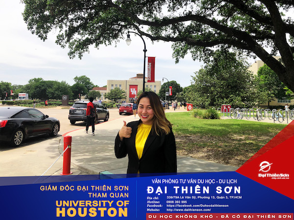 Giám đốc Công ty Đại thiên sơn tham quan trường University of Houston - Du học Đại Thiên Sơn DTS