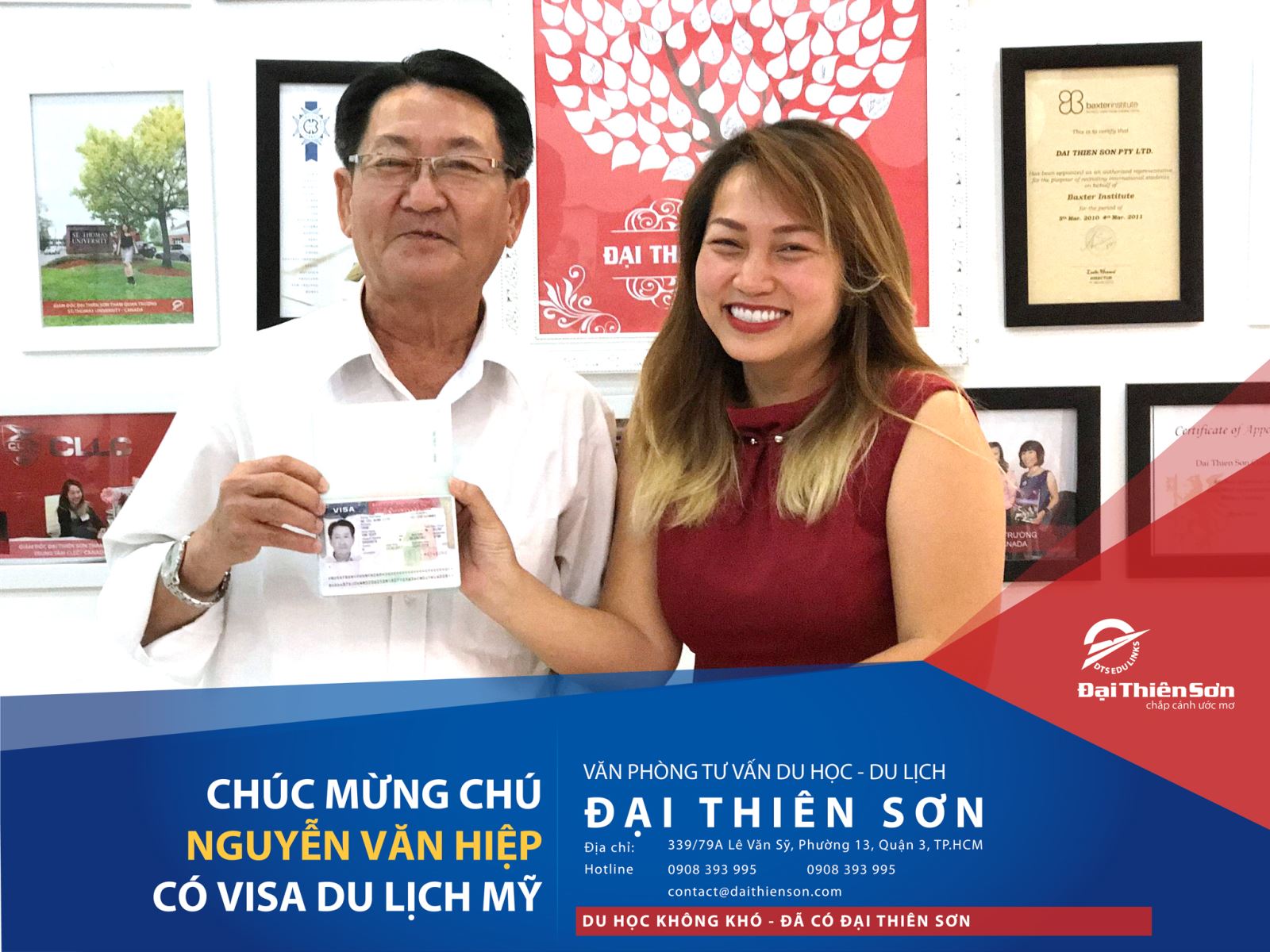 Chú Hiệp và Đại diện Đại Thiên Sơn Chụp lưu niệm- DTS