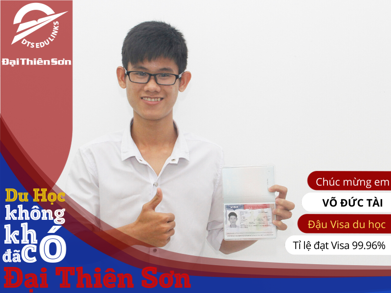 Du học sinh Đại Thiên Sơn đậu Visa ngay lần đầu tiên - Du học Đại Thiên Sơn DTS